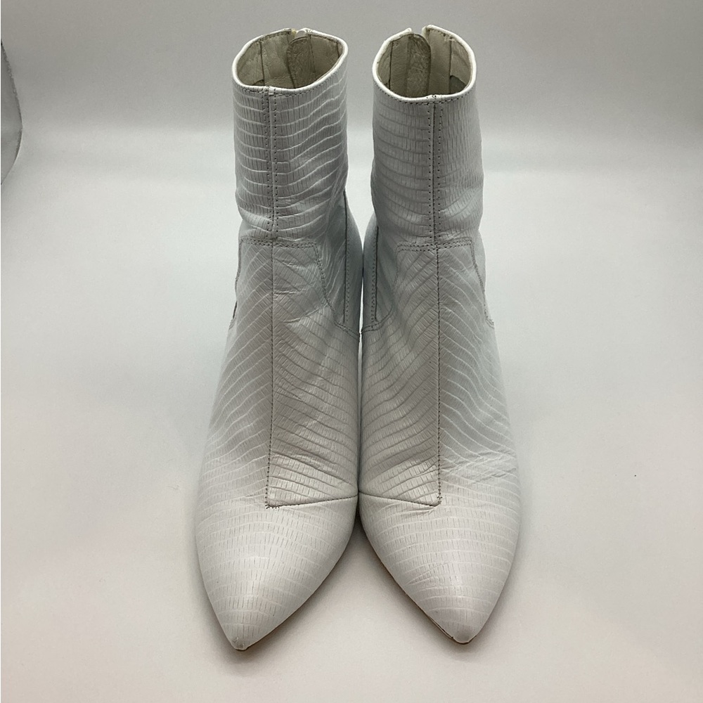 Free People Textured White Ankle Boots